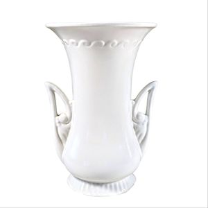 Vintage Abingdon Creamy White 115 Pottery Vase Large